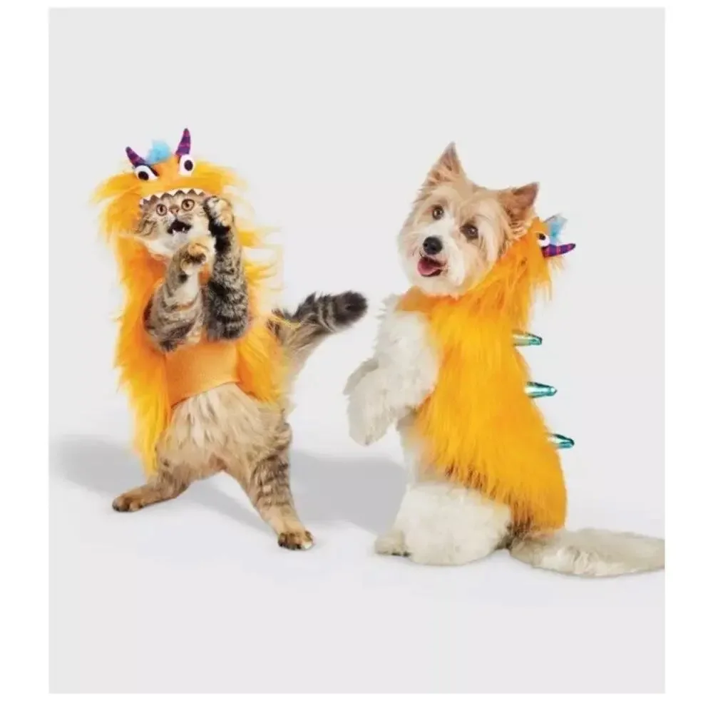 Hyde and Eek Yellow Monster Dog / Cat Pet Costume Large New